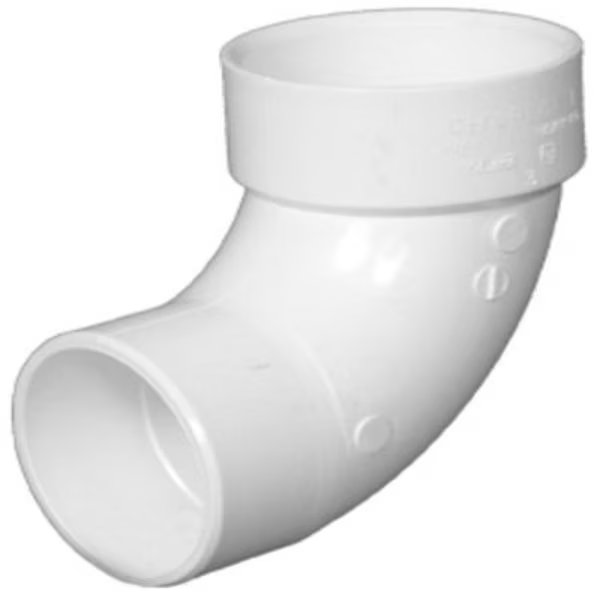 112DWV 90DEG ST Elbow, Charlotte Pipe And Foundry, Mfr#: PVC 00302  0800HA